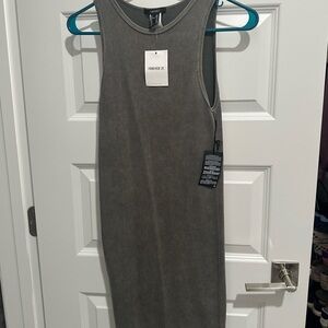 Forever 21 Charcoal Ribbed Sleeveless Top